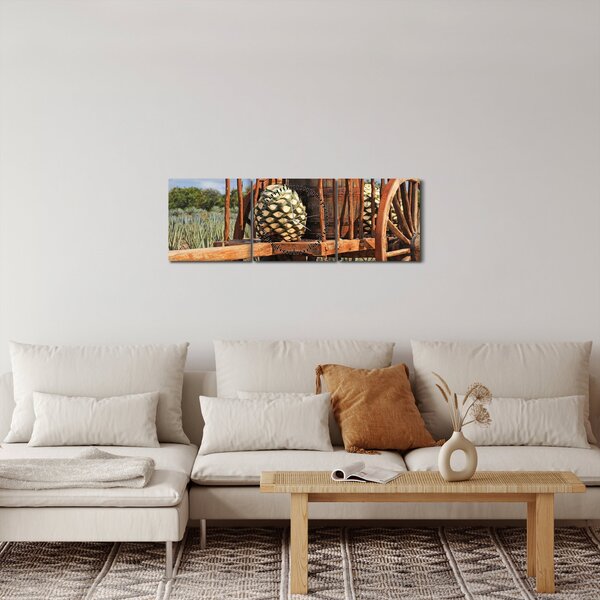 Obraz - Przyczepka (z zegarem) (90x30 cm)