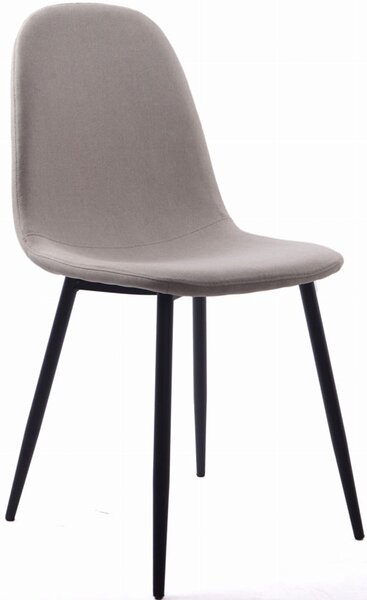 Beżowe krzesło do stołu tapicerowane tkaniną - Ipos