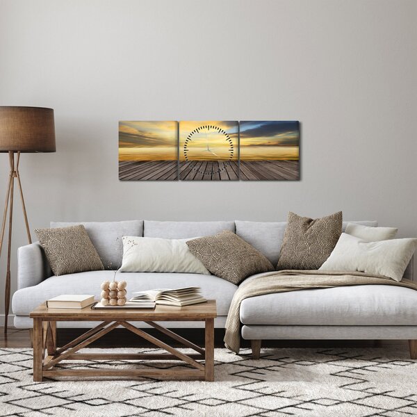 Obraz - Molo z widokiem (z zegarem) (90x30 cm)