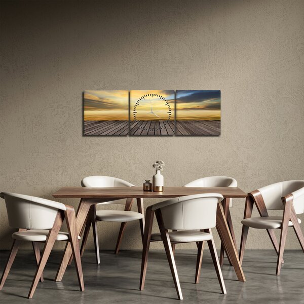 Obraz - Molo z widokiem (z zegarem) (90x30 cm)