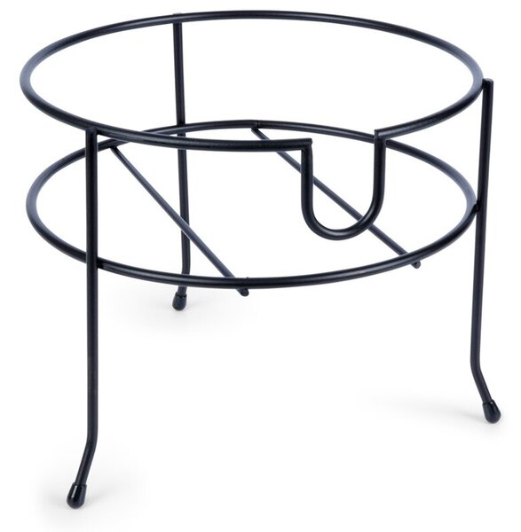Stojak pod słój z kranikiem metalowy czarny 23 cm