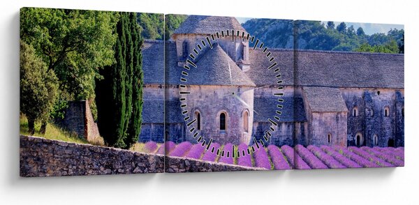 Obraz - Lewandowe pole (z zegarem) (90x30 cm)