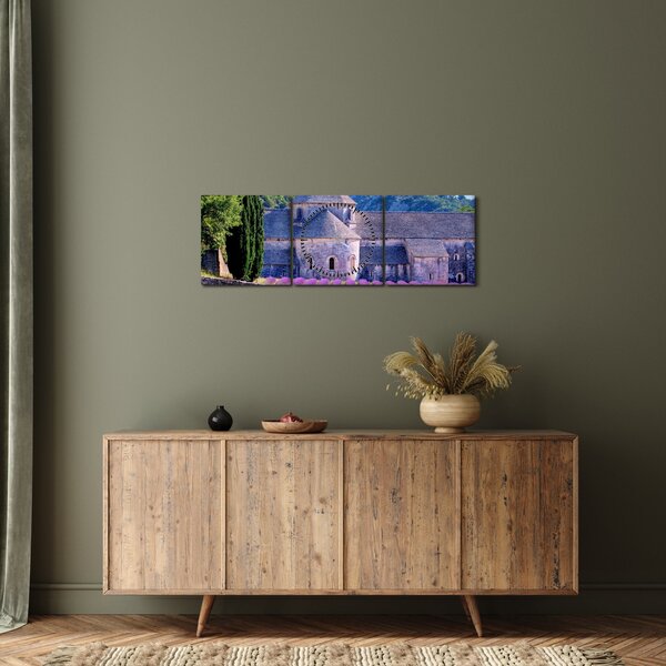Obraz - Lewandowe pole (z zegarem) (90x30 cm)