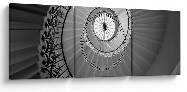 Obraz - Schody 2 (z zegarem) (90x30 cm)