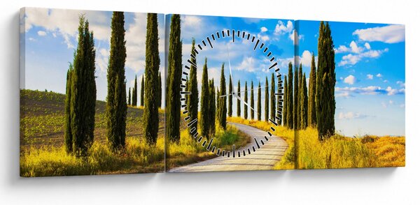 Obraz - Krajobraz (z zegarem) (90x30 cm)