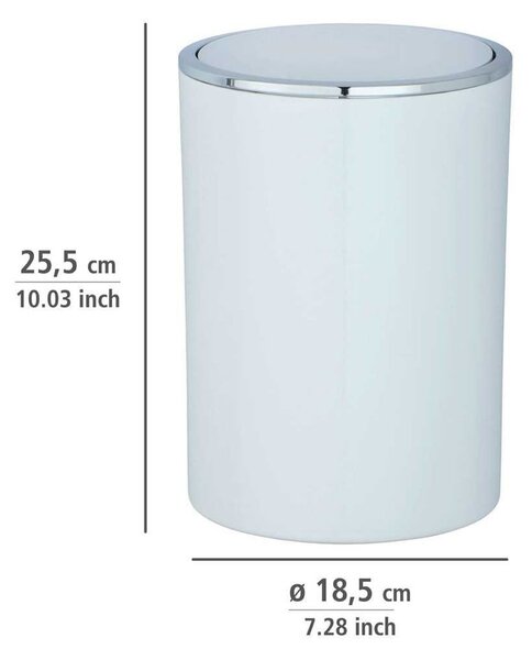 Biały plastikowy kosz na śmieci 5 l Inca – Wenko