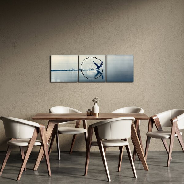 Obraz - Nury (z zegarem) (90x30 cm)