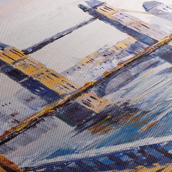 Obraz - Obraz miasta (z zegarem) (90x30 cm)