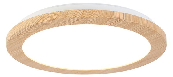 Zewnetrzna Lampa sufitowa naturalna 26 cm z 3-stopniowym ściemnianiem LED - Linda Oswietlenie zewnetrzne