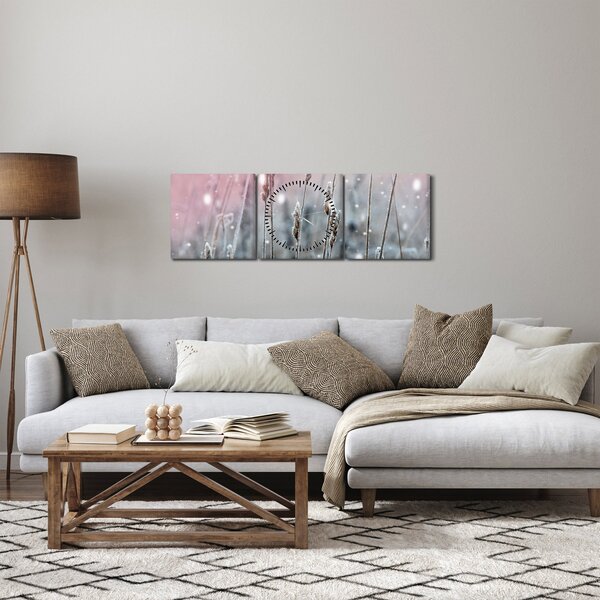 Obraz - Chwila (z zegarem) (90x30 cm)