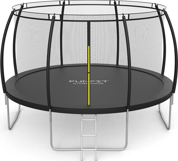 Trampolina ogrodowa dla dzieci 374cm FUNFIT siatka wewnętrzna PREMIUM 12ft