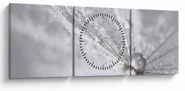 Obraz - Kropla wody (z zegarem) (90x30 cm)