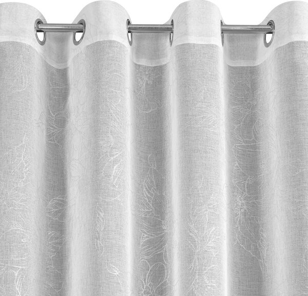 Firana gotowa EUROFIRANY Anita 140 x 270 cm BiaÅo-srebrny