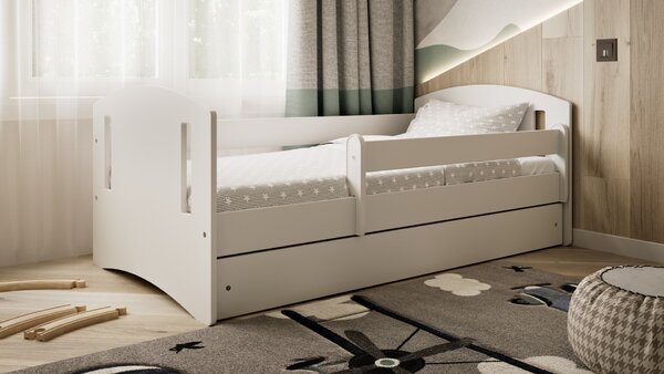 Łóżko dziecięce białe z szufladą 140x80 Classic 2
