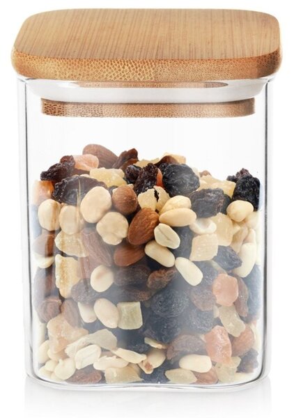 Pojemnik na produkty sypkie szklany z pokrywką i uszczelką 850 ml