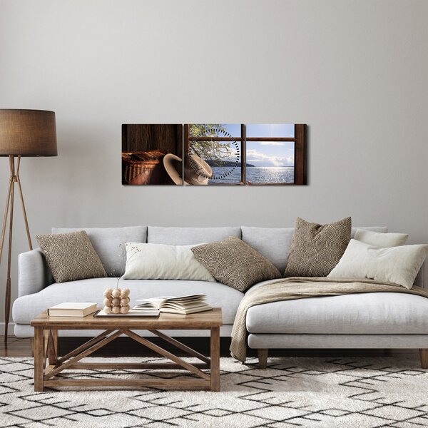 Obraz - Rybackie wyposażenie (z zegarem) (90x30 cm)