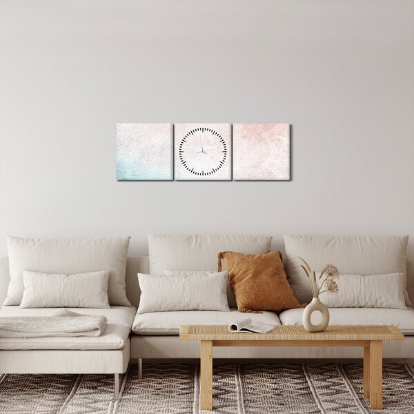 Obraz - Mandale na ścianie 2 (z zegarem) (90x30 cm)