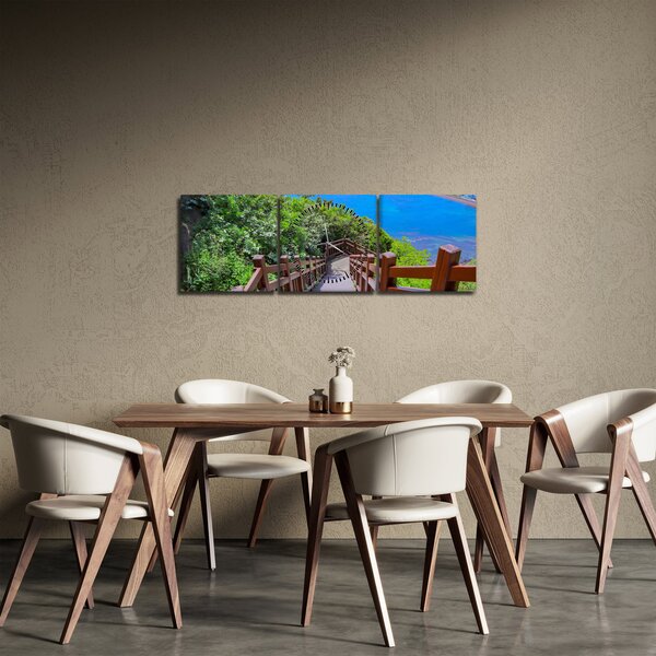Obraz - Panorama (z zegarem) (90x30 cm)