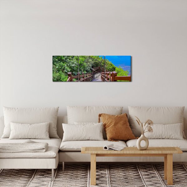 Obraz - Panorama (z zegarem) (90x30 cm)