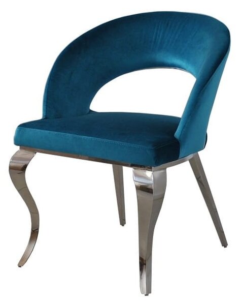 Krzesło glamour Anatole Dark Blue - nowoczesne krzesło tapicerowane