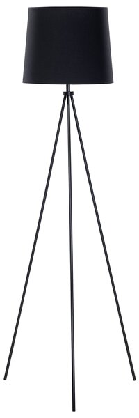 Lampa stojąca czarna metalowa na trójnogu z abażurem 149 cm Sambra Beliani