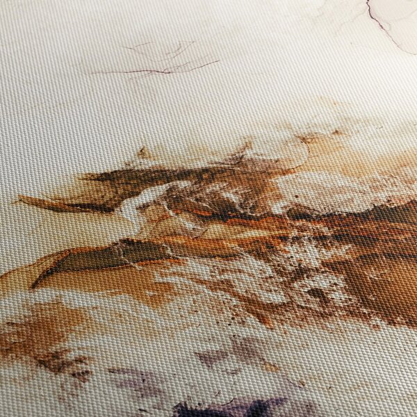 Obraz - Abstrakcja (z zegarem) (90x30 cm)