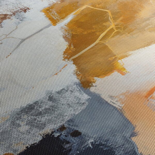 Obraz - Abstrakcja (z zegarem) (90x30 cm)