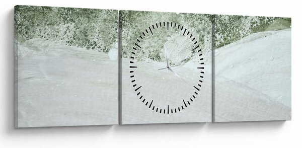 Obraz - Abstrakcja pędzle (z zegarem) (90x30 cm)