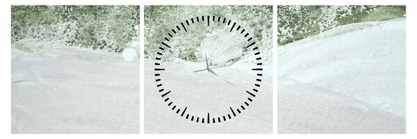 Obraz - Abstrakcja pędzle (z zegarem) (90x30 cm)