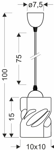 Pojedyncza lampa wisząca do kuchni klosz bursztynowy - Z023 H7-G40