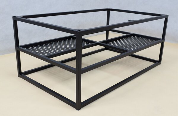 Industrialny stolik kawowy dąb artisan + czarny D9-L06