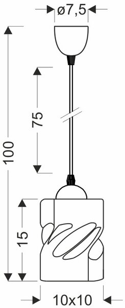 Czarna lampa industrialna z kloszem szklanym dymionym - 4X Z023 P7-C74