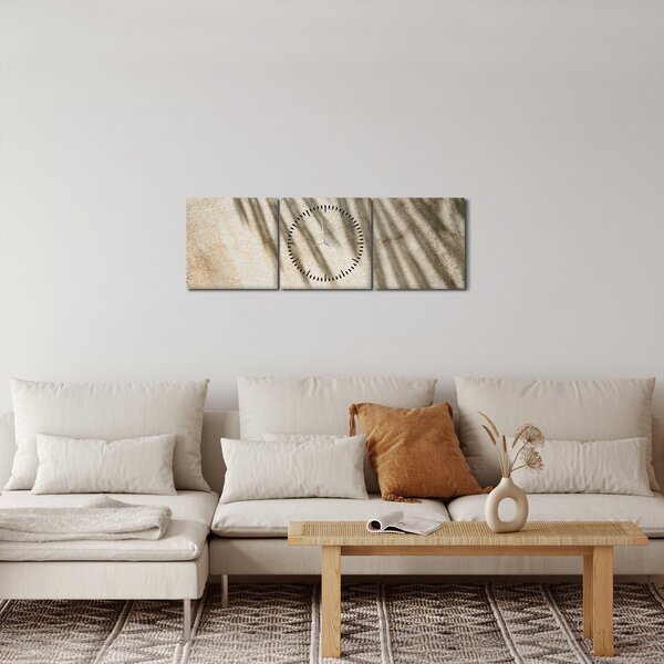 Obraz - Cienie (z zegarem) (90x30 cm)