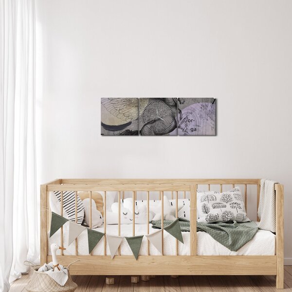 Obraz - Design (z zegarem) (90x30 cm)