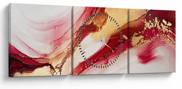 Obraz - Abstrakcja (z zegarem) (90x30 cm)