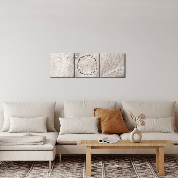 Obraz - Szczegół (z zegarem) (90x30 cm)
