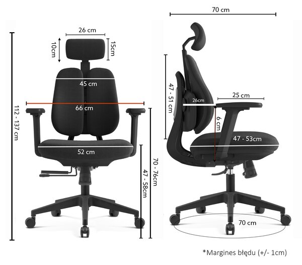 Fotel ergonomiczny ANGEL biurowy obrotowy Stelio Plus