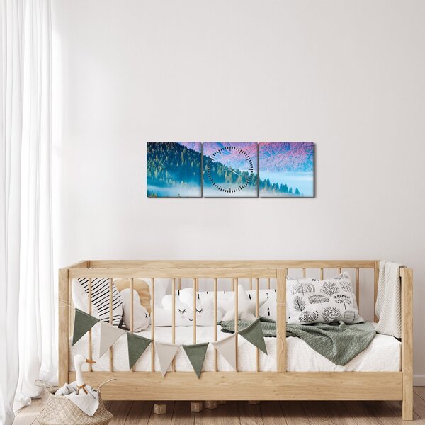 Obraz - Panorama 2 (z zegarem) (90x30 cm)