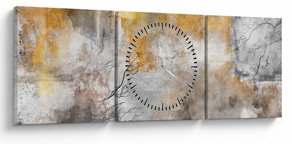 Obraz - Abstrakcja (z zegarem) (90x30 cm)