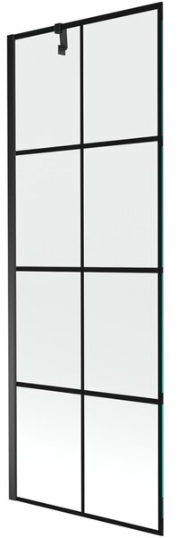 Mexen Next parawan nawannowy 1-skrzydłowy 70 x 150 cm, czarna kratka, czarny - 895-070-000-00-77-70