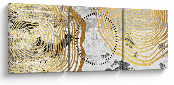 Obraz - Kolaż (z zegarem) (90x30 cm)