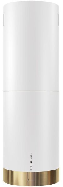 Okap GLOBALO Cylindro Isola 39.7 Biało-złoty 742m3/h 61dB klasa B wyświetlacz elektroniczny