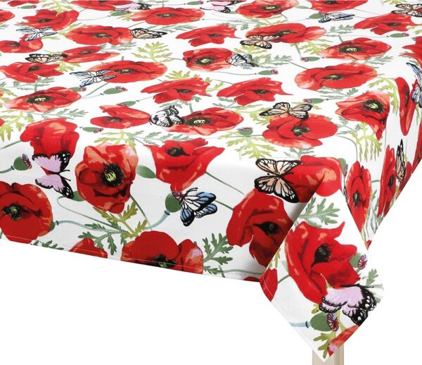 Obrus BERTA – 50 x 50 cm – czerwony, biay, zielony