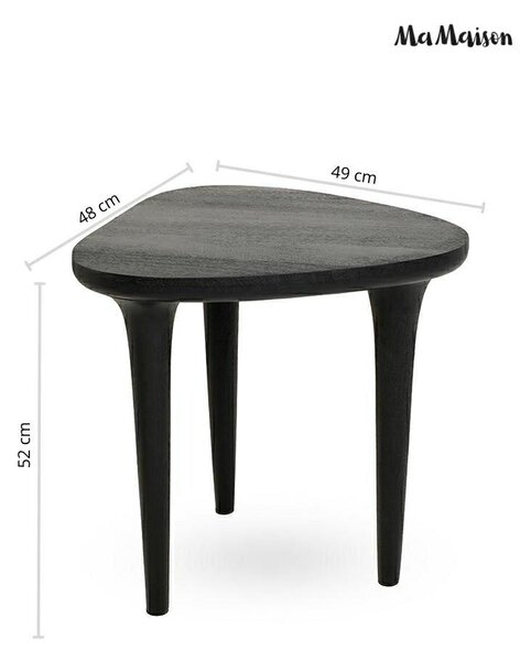 MaMaison stolik kawowy LAMINAR 49 czarny drewno mango