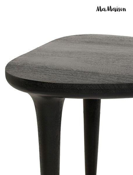 MaMaison stolik kawowy LAMINAR 49 czarny drewno mango