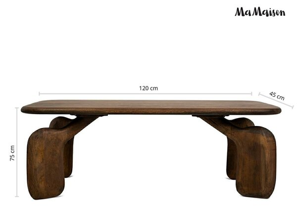 MaMaison stolik kawowy ORIZON 120 brązowy drewno mango