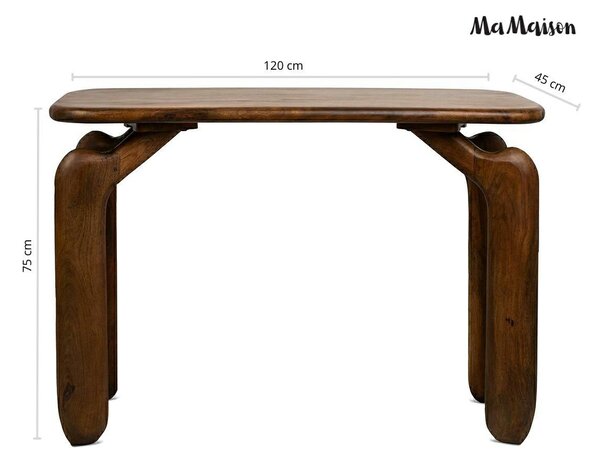 MaMaison konsola ORIZON 120 brązowa drewno mango
