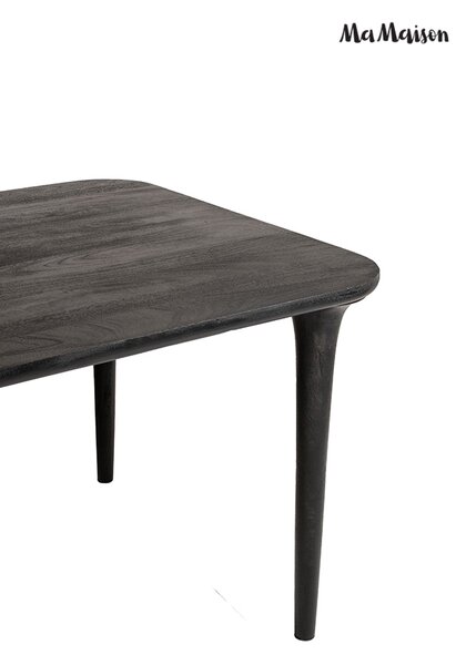 MaMaison stół do jadalni LAMINAR 200 czarny drewno mango
