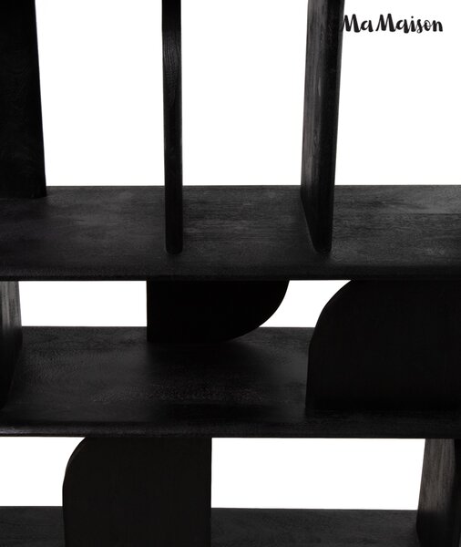 MaMaison regał NIVO 170 czarny drewno mango
