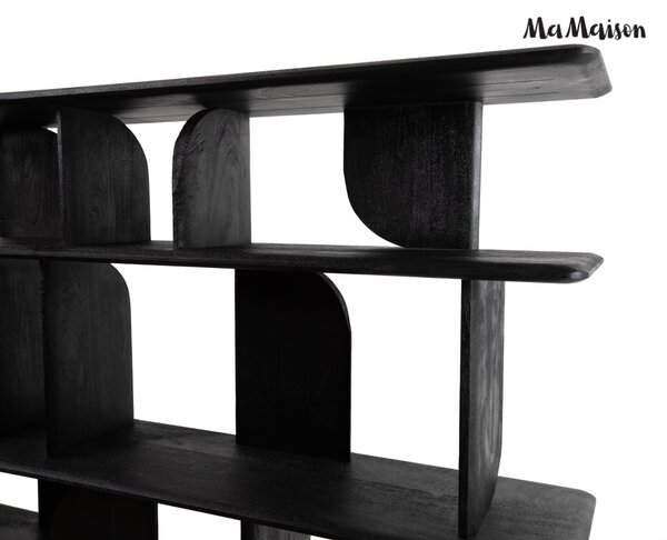MaMaison regał NIVO 170 czarny drewno mango